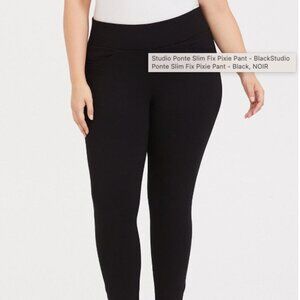 Torrid All Nighter Ponte Pants, Black, Size 1X, NWT